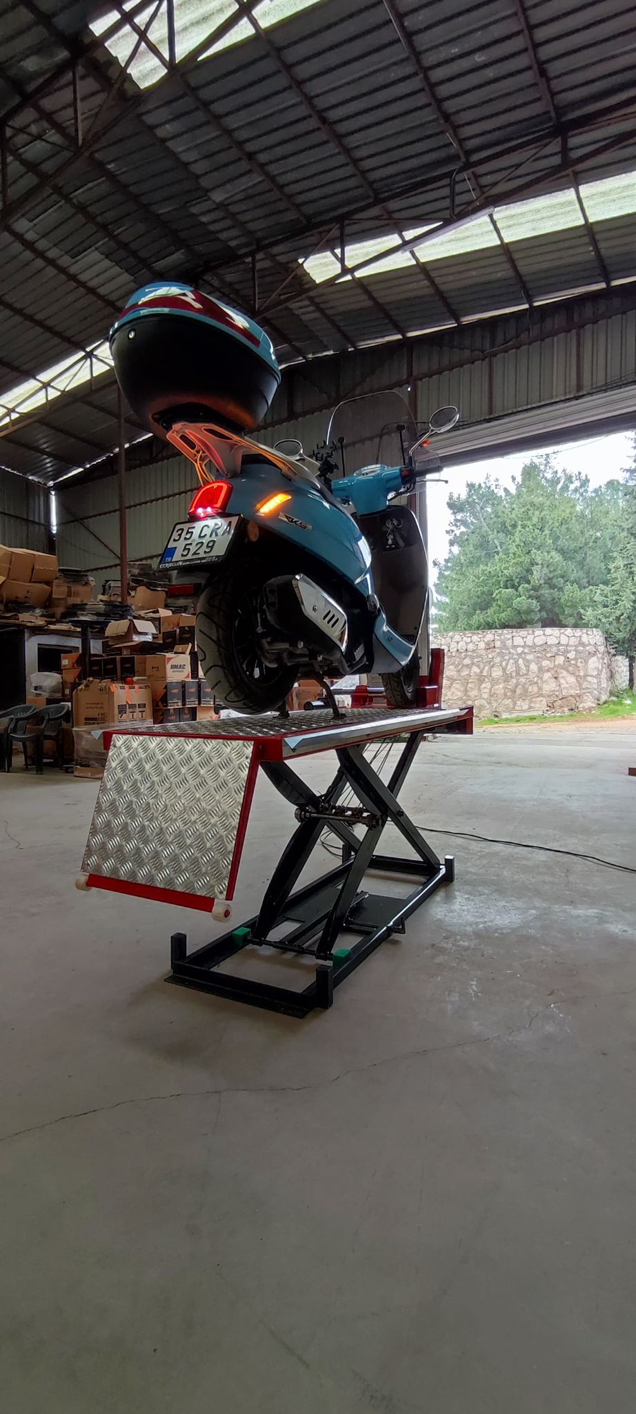 500 KG HALATLI, MEKANİK KİLİTLİ MOTORSİKLET LİFTİ