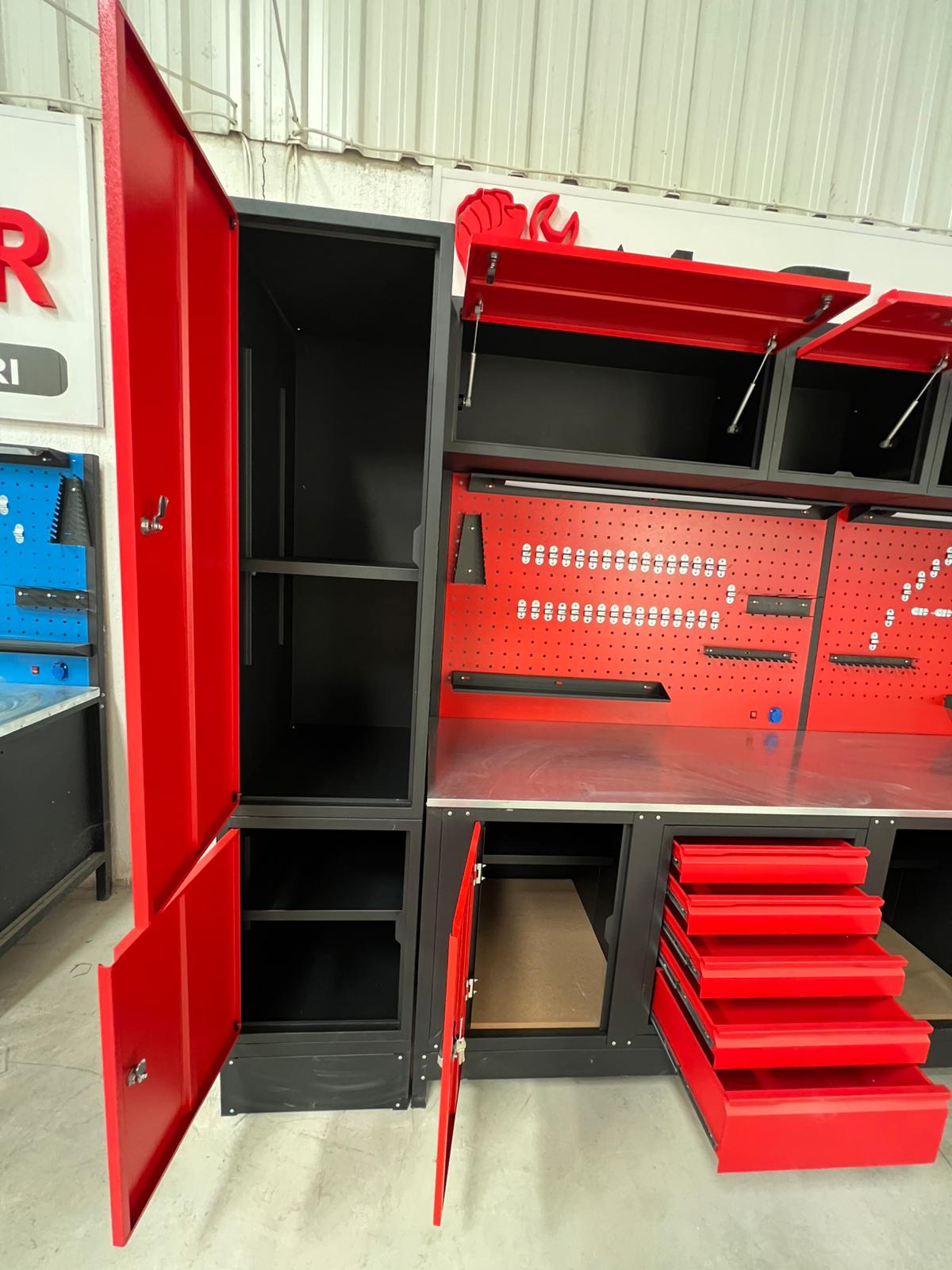 4 METRE DOLAPLI MODÜLER ÇALIŞMA TEZGAHI