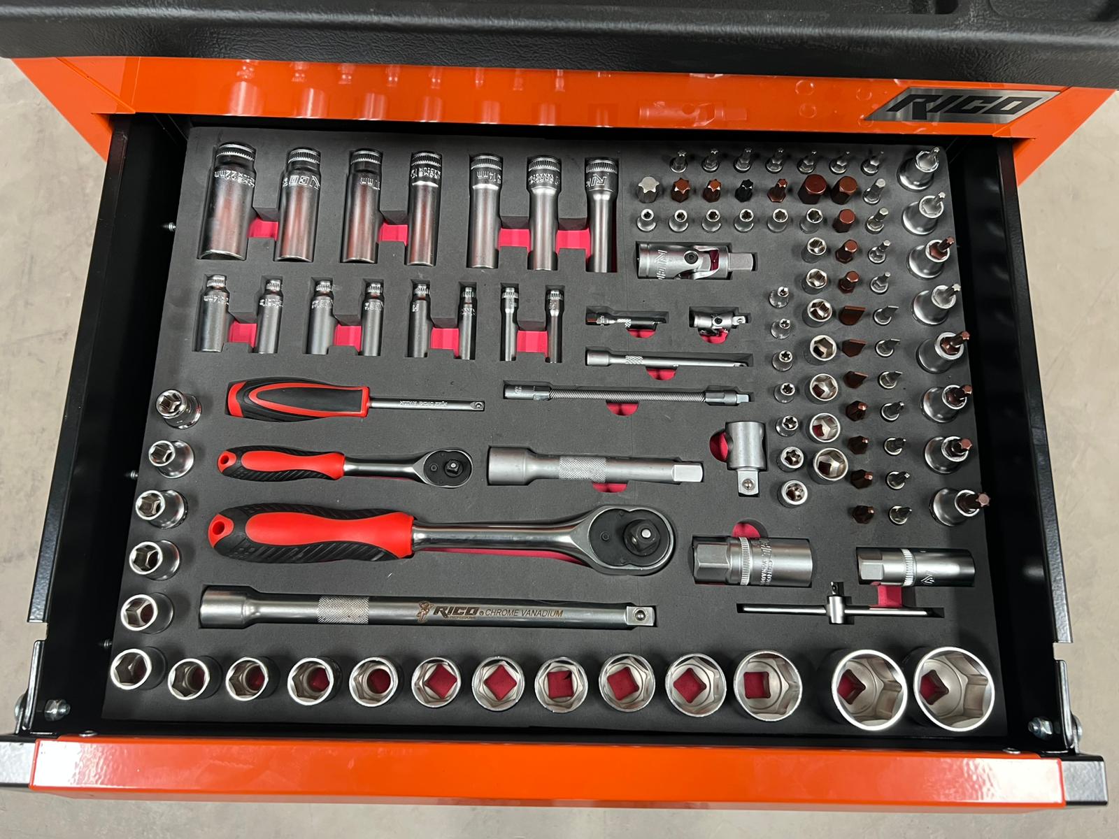 RİCO 185 PARÇA DOLU TAKIM ARABASI 5 ÇEKMECELİ