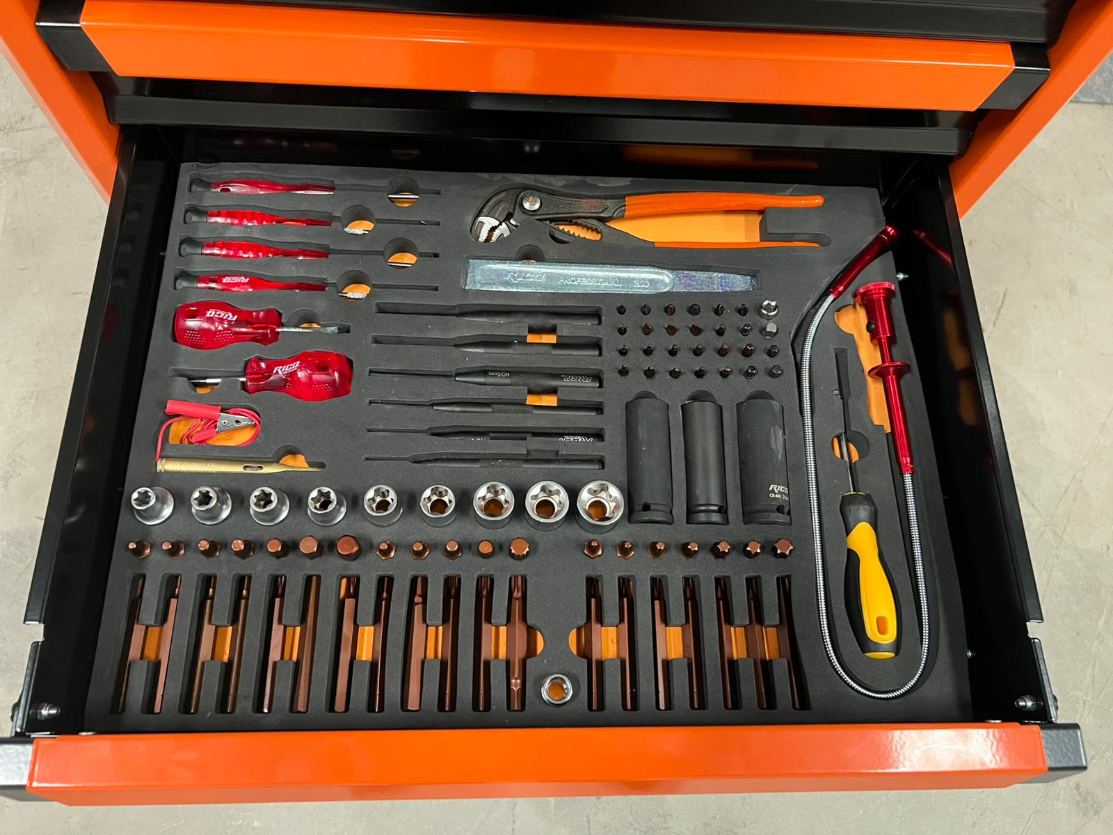 RİCO 285 PARÇA DOLU TAKIM ARABASI 6 ÇEKMECE