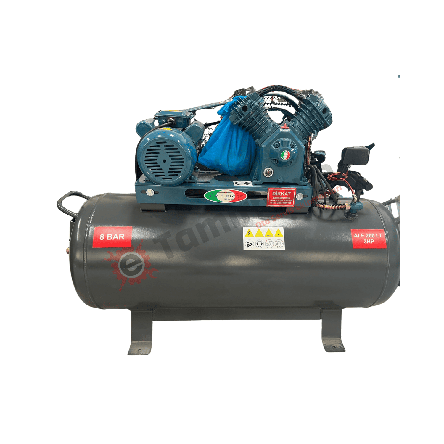 200 Litre 8 Bar 3 Hp Kompresör