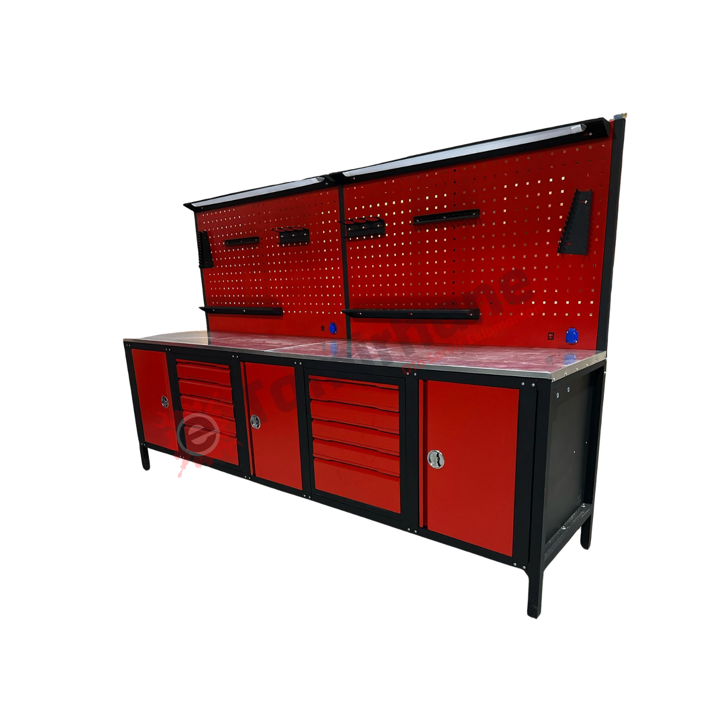 3 Mt 10 Çekmeceli 2 Dolaplı Takım Tezgahı