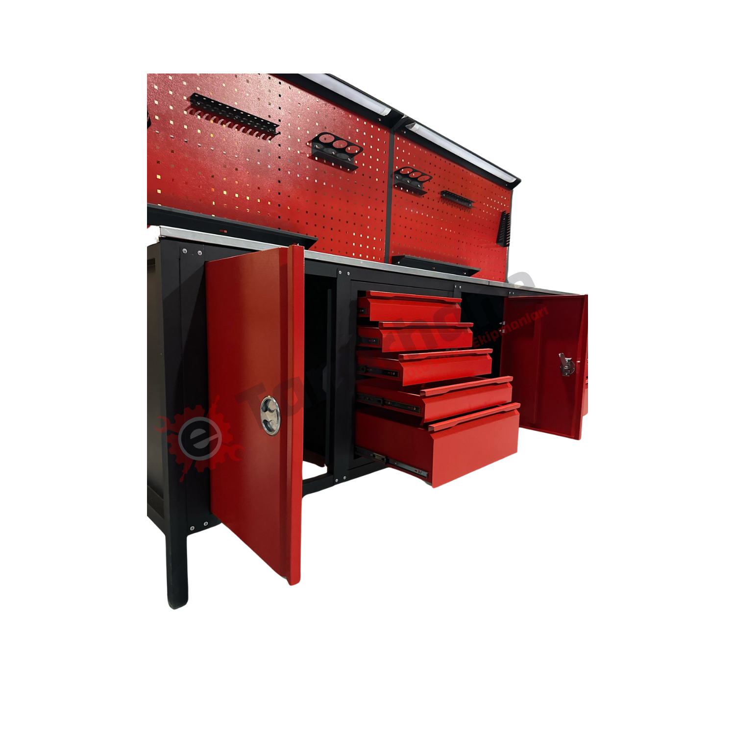 3 Mt 10 Çekmeceli 2 Dolaplı Takım Tezgahı