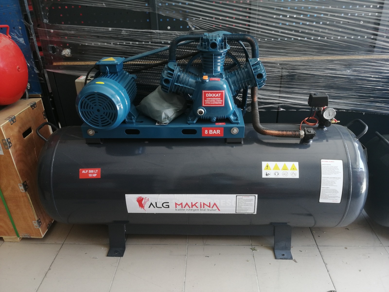 500 Litre 8 Bar Pistonlu Kompresör