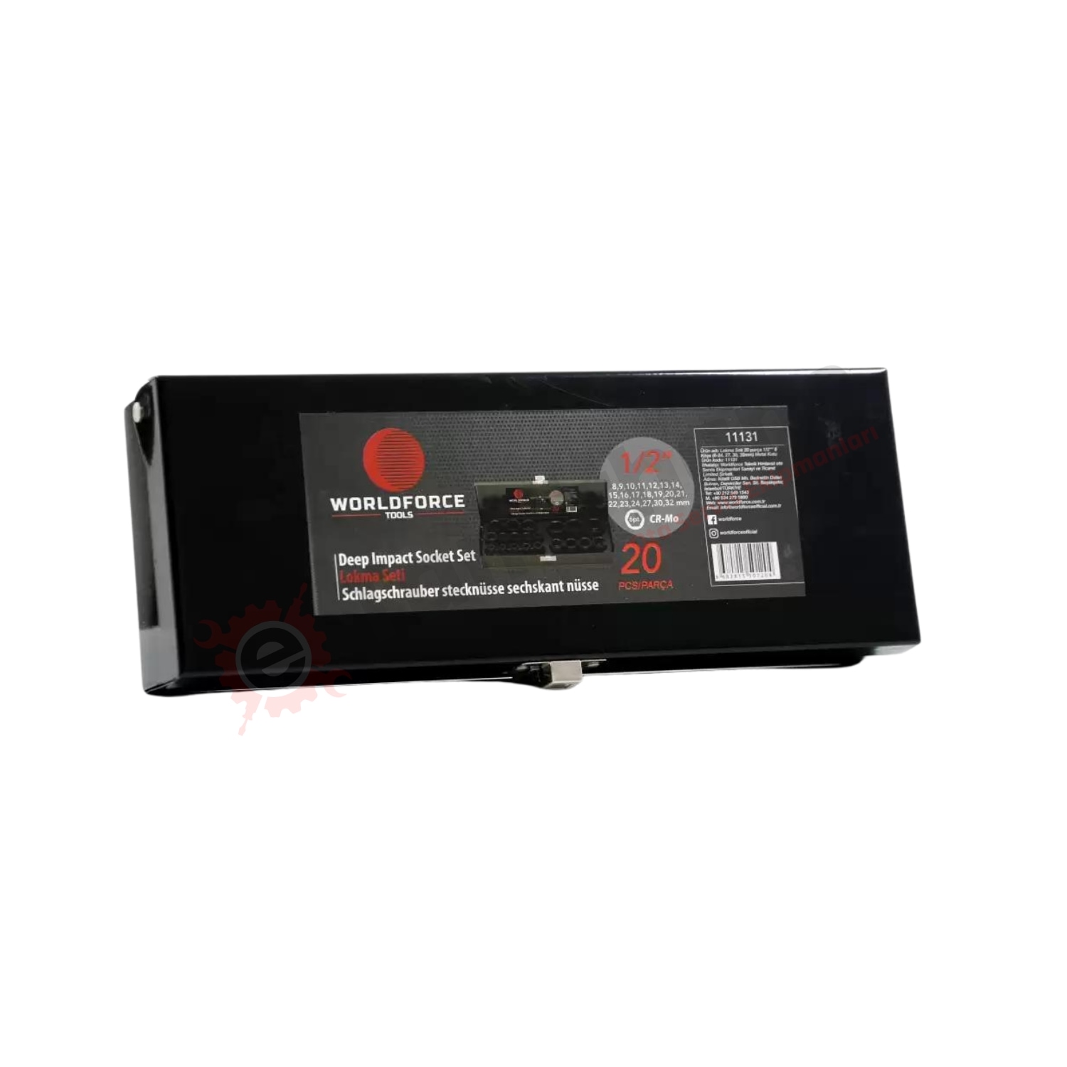 Lokma Seti 1/2'' 20 Parça 6 Köşe Metal Kutu