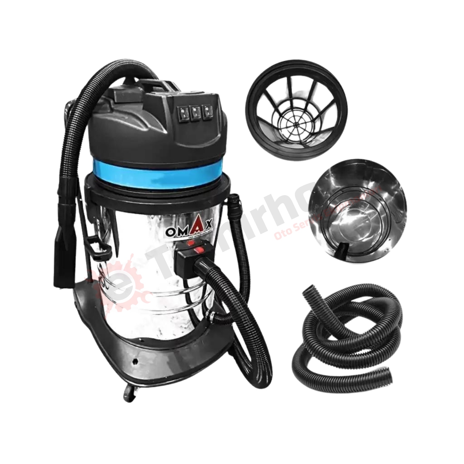 Profesyonel Sanayi Tipi Islak Kuru 3 Motorlu Tahawash Elektrik Süpürgesi 3600 Watt