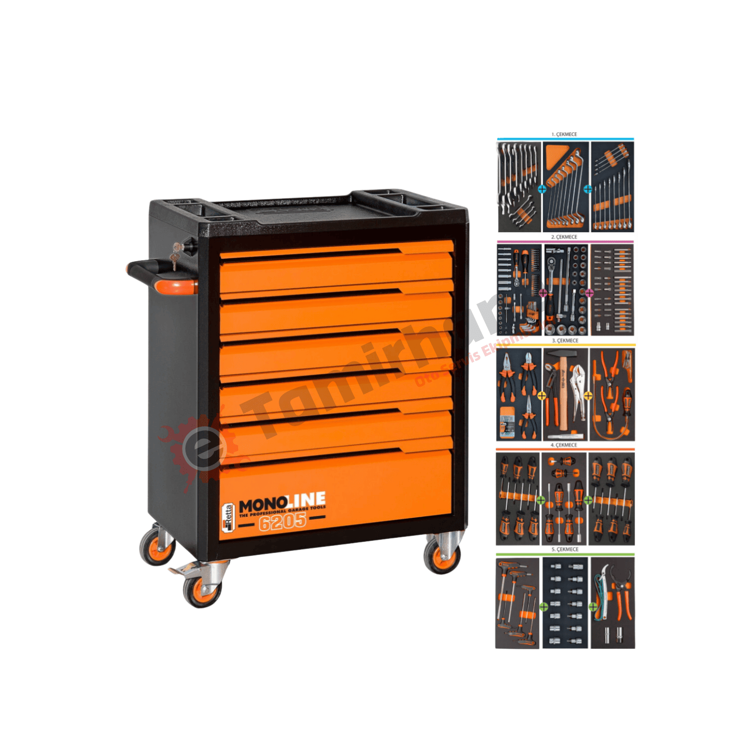 Retta 6 Çekmeceli 245 Parça Takım Arabası