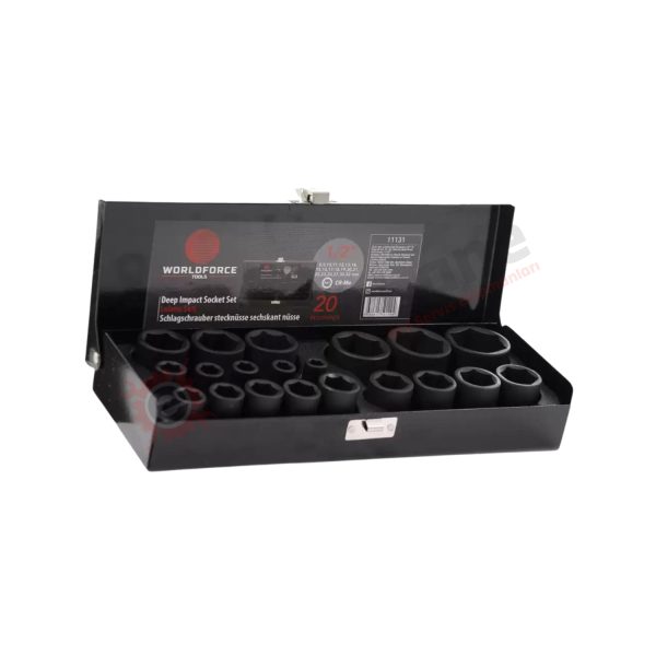 Lokma Seti 1/2'' 20 Parça 6 Köşe Metal Kutu - Görsel 2